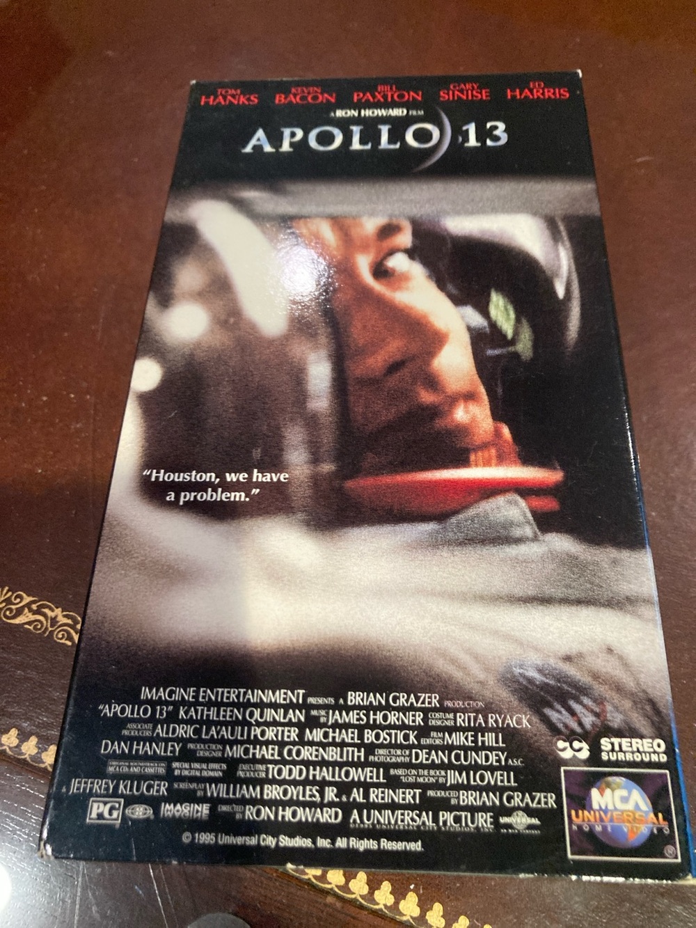 Universal Apollo 13 Movie Poster Style Photo - Black, White, Gray, Red Accent